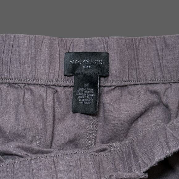 Magaschoni Gray Stretch Waist Casual Linen Blend Pants Size M GUC Mens - Picture 7 of 7